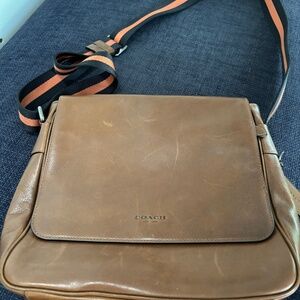 Coach Metropolitan Tan Leather Crossbody Messenger Bag Sz OS